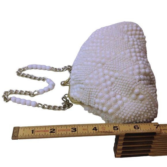 Vintage 60s-70s John Wind Hong Kong Beaded Evening Handbag 9x7 Hinged KissLock - Picture 14 of 14